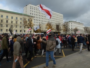 Strzały ostrzegawcze i zatrzymania podczas manifestacji w Mińsku