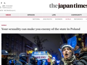 Japan Times pisze o... prześladowaniu mniejszości seksualnych w PL. Znamy autorów tekstu. Zaskoczeni?