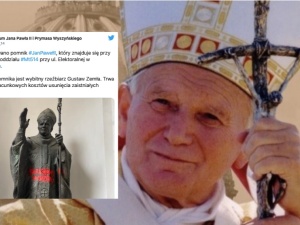 Pomazany pomnik Jana Pawła II. Kolejny akt wandalizmu