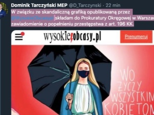 Jest nowy pozew ws. grafiki Matki Bożej? Europoseł Tarczyński: Składam zawiadomienie o popełnieniu przestępstwa...