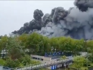 [WIDEO] Pożar na terenie Elektrowni Bełchatów! Okolicę spowił gęsty czarny dym