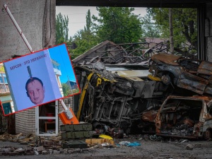 „Idziemy po Ciebie”. Ukraińcy rozwiesili w okupowanym Chersoniu plakaty z jego twarzą [FOTO]