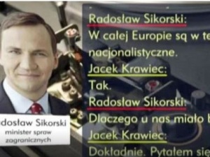 [video] R. Sikorski: Nie wierzę, żeby naród chciał Kaczora na premiera, a Macierewicza na ministra obrony