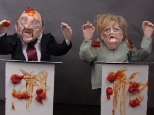 [video] Nowa animacja [!] Barbary Pieli: Pomidorowa debata Merkel i Shulza