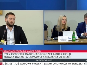 Skandal na komisji Amber Gold: Łukasz Daszuta odmawia składania zeznań. Wassermann: "To niedopuszczalne"