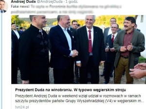"Fake news!" Andrzej Duda na Twitterze ostro o materiale TVN24