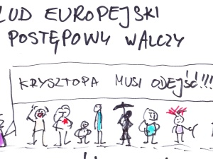 [Kliknij aby zobaczyć całość] Nowy rysunek Andrzeja Fajdy: W imię Postępu i Nieskrepowanej Wolności...