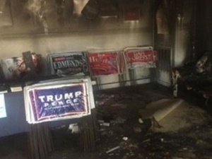 Sztab Donalda Trumpa zaatakowany koktajlem Mołotowa