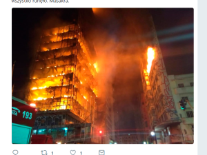 Tragedia w Sao Paulo. Runął wieżowiec zamieszkany przez squatersów