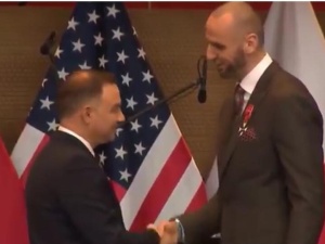 [video] Marcin Gortat po odznaczeniu Krzyżem Orderu Odrodzenia Polski: Bardzo szanuję Pana Prezydenta