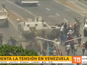 [video] Dramatyczne sceny w Wenezueli. Wojskowe pojazdy rozjeżdżają protestujących