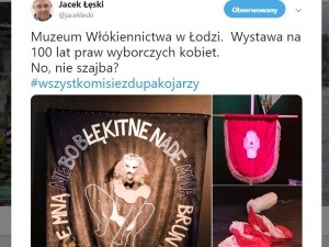 [FOTO] Muzeum Włókiennictwa w Łodzi. Kontrowersyjna wystawa na 100 lat praw wyborczych kobiet