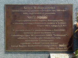Region Środkowo-Wschodni NSZZ "S." w sprawie 39. rocznicy Lubelskiego Lipca 1980 r.