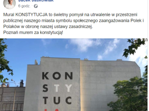 Polityka na ulicach. Obywatele RP w centrum Poznania szykują wielki mural z napisem "Konstytucja"