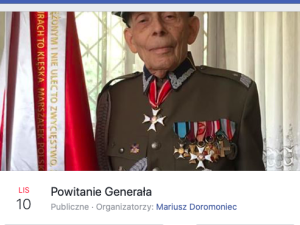 "Sprawmy radość Generałowi, powitajmy go w Warszawie". Zorganizowano niezwykłe wydarzenie na Facebooku