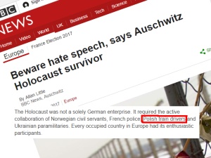 BBC: "Polscy maszyniści współwinni Holocaustu". Czy to się kiedyś kończy?