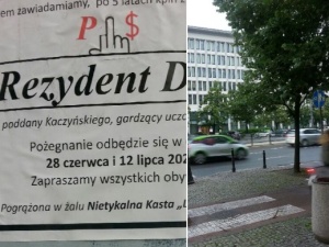 Szok. W Warszawie na słupach ogłoszeniowych porozwieszano "klepsydry" Prezydenta Andrzeja Dudy