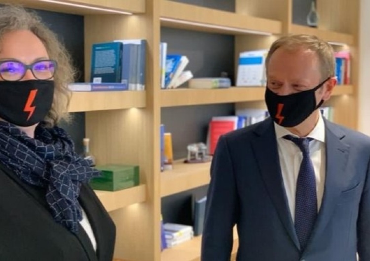 Donald Tusk i Marta Lempart