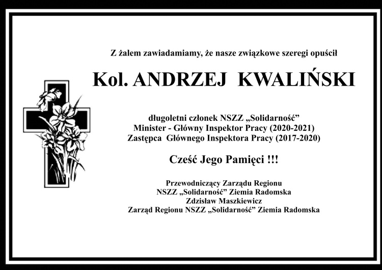 Pożegnanie Andrzeja Kwalińskiego