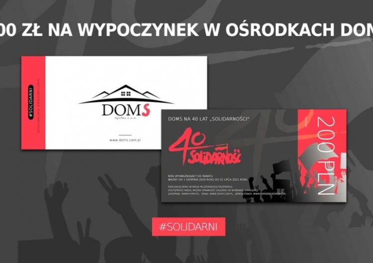 Bon wypoczynkowy dla członków „Solidarności” nadal aktualny