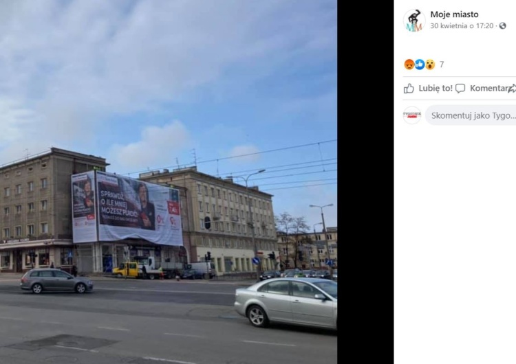 W Gdańsku-Wrzeszczu stanął gigantyczny baner reklamowy. Na