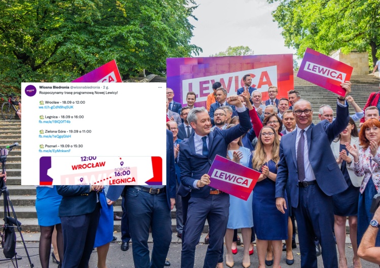 „Takiej geografii będziecie uczyć?”. Wiosna publikuje „mapę” spotkań Nowej Lewicy. Internauci w śmiech