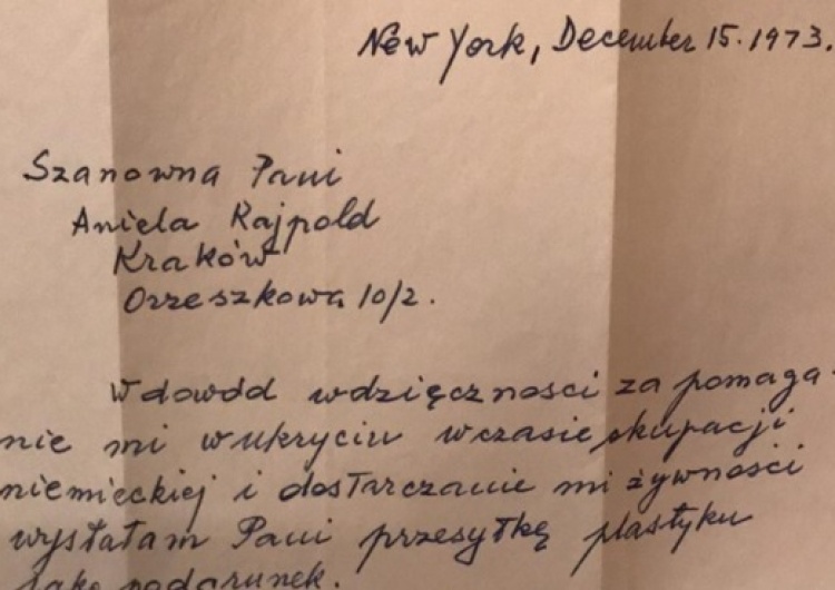 Polacy "współwinni"? M. Lodowski publikuje list Żydówki uratowanej przez jego babkę