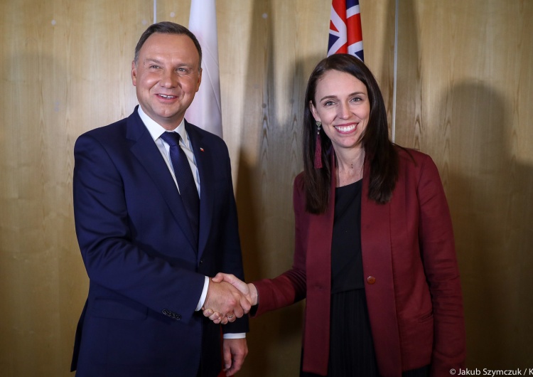  Prezydent po rozmowach z premier Nowej Zelandii