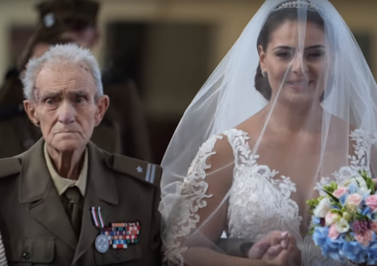  [video] Łza się w oku kręci. Żołnierz Wyklęty odprowadził wnuczkę do ślubu. Zmarł dwa dni później