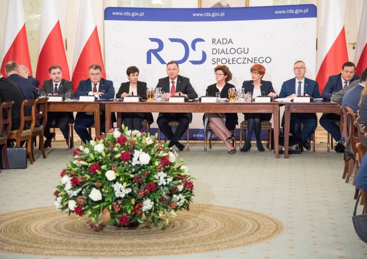  [Wideo] Prezydent Andrzej Duda i przewodniczący Solidarności Piotr Duda na Radzie Dialogu Społecznego