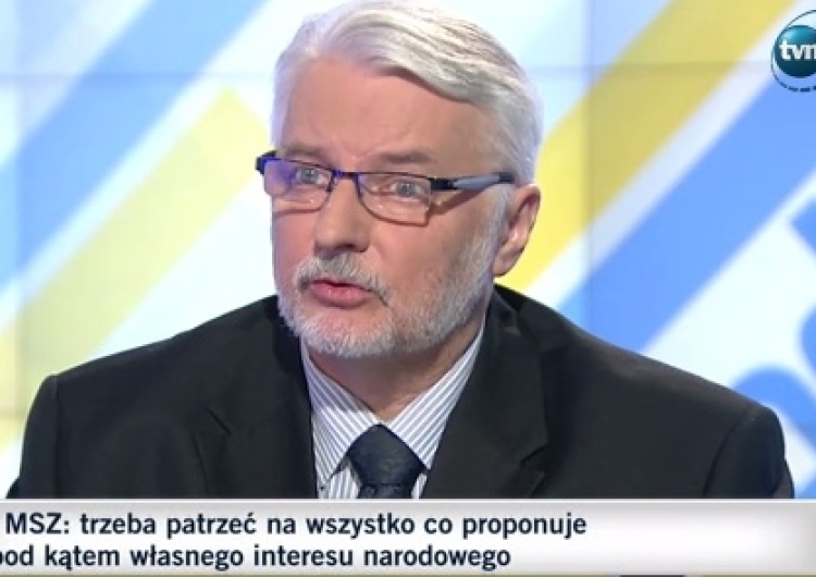 zrzut ekranu Waszczykowski: Mamy ekspertyzy, które mówią, że przy wyborze Tuska na szefa RE doszło do fałszerstwa