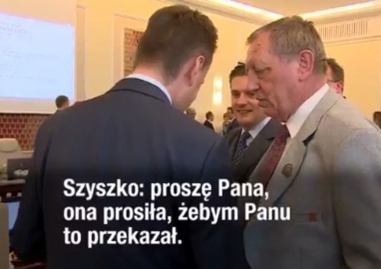  [video]: Minister Błaszczak do ministra Szyszki: A tam jest kamera Polsatu