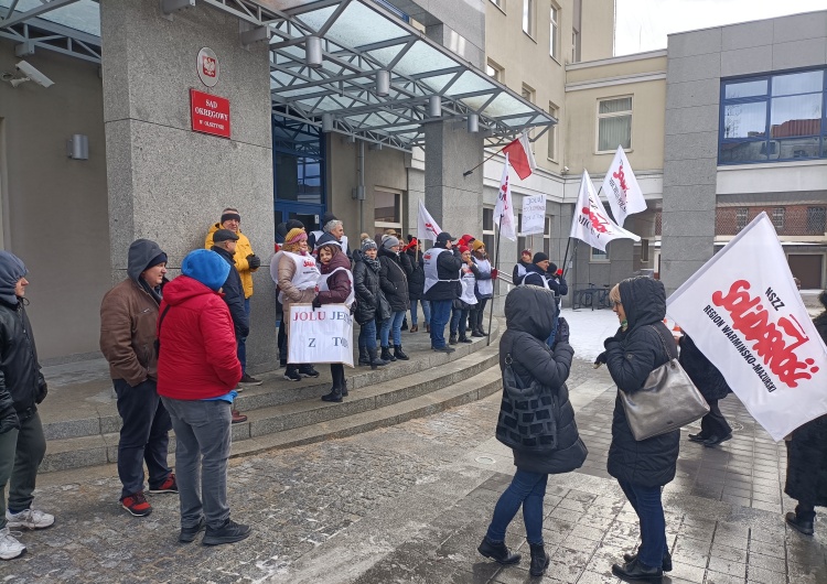  W Olsztynie Solidarność pikietowała, okazując wsparcie dla Jolanty Stecyk