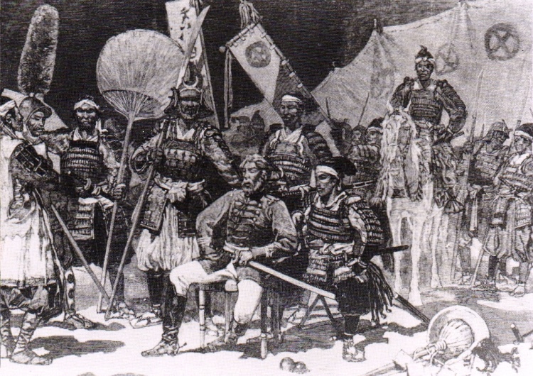 Takamori Saigō (w środku) ze swoimi wojownikami [Tylko u nas] Marcin Bąk: Bunt Satsumy – ostatnia wojna samurajów