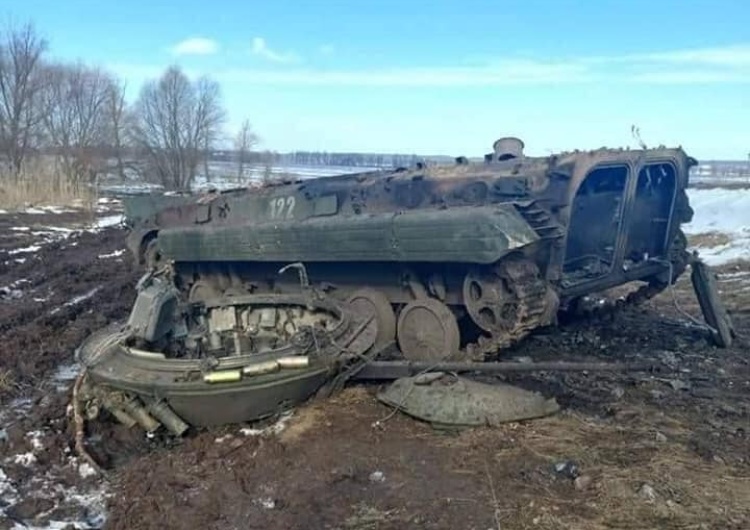 Zniszczony sprzęt rosyjski na Ukrainie Sztab Generalny Sił Ukrainy informuje o ogromnych stratach Rosjan