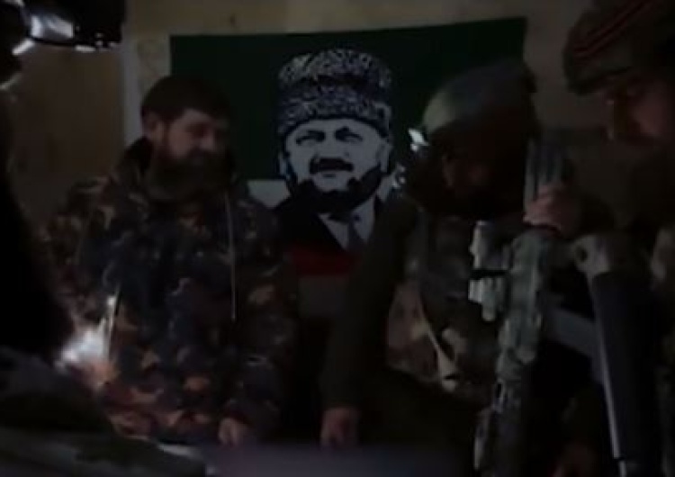  [wideo] Przywódca Czeczenii Kadyrow przebywa na Ukrainie? Czeczeńska telewizja publikuje nagranie