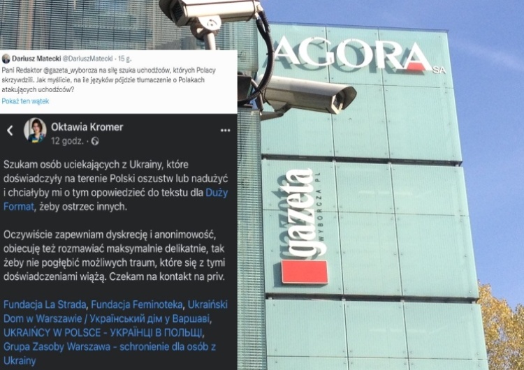  Dziennikarka „GW”: „Szukam osób z Ukrainy, które doświadczyły na terenie Polski oszustw lub nadużyć”. Burza w sieci