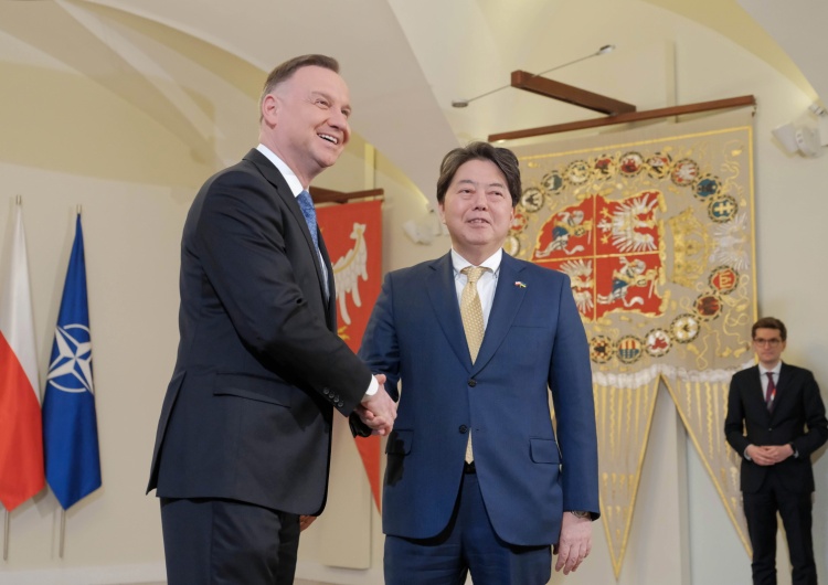 Andrzej Duda i Yoshimasa Hayashi Prezydent spotkał się szefem MSZ Japonii 