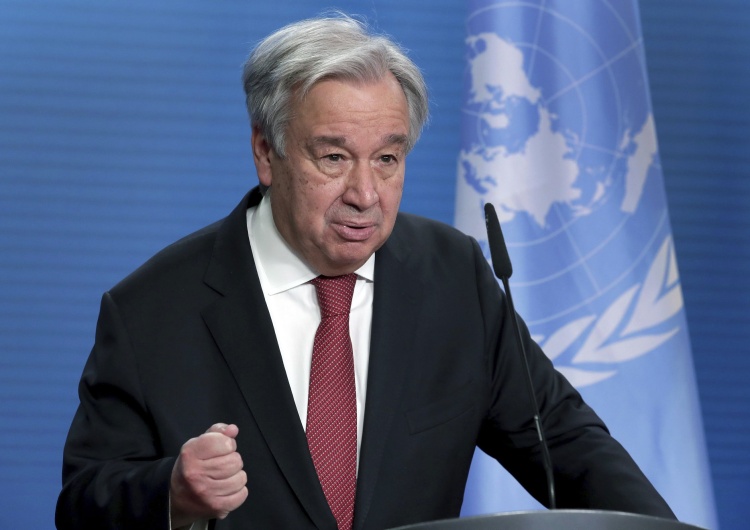 Sekretarz generalny ONZ Antonio Guterres Sekretarz generalny ONZ: Wskutek wojny jedna piąta ludzkości odczuje klęskę głodu
