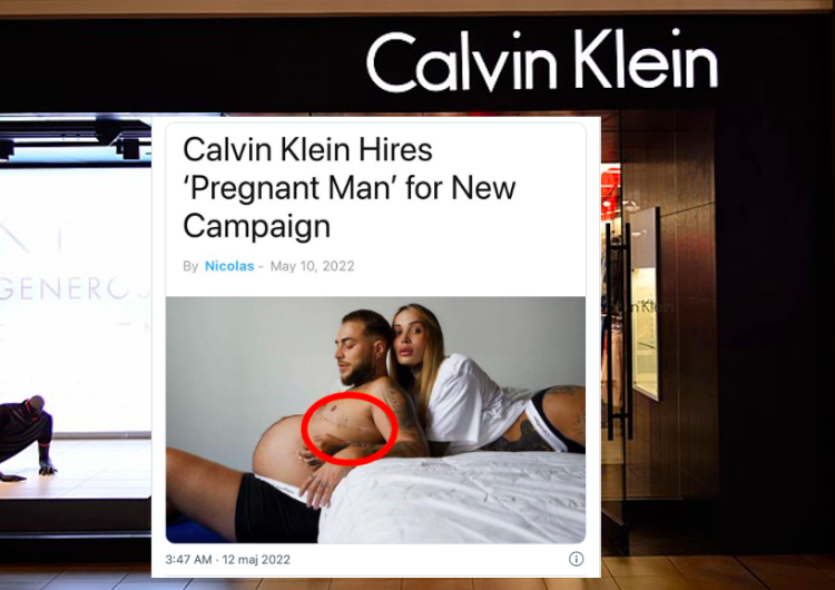  Kampania Calvina Kleina z ciężarnym transpłciowym mężczyzną. Internauci wzywają do bojkotu