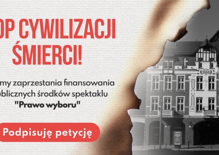  Ordo Iuris: Stop promowaniu eutanazji. Petycja w sprawie spektaklu w Poznaniu