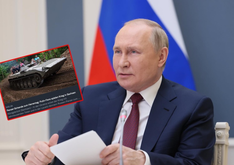  Szokujące doniesienia „Bilda”: „Fani Putina bawią się w wojnę na rosyjskim czołgu” [FOTO]