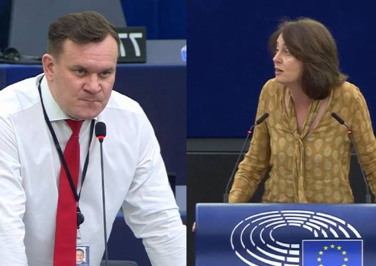 Dominik Tarczyński | Katarina Barley [video] Gorąco na debacie w PE: Tarczyński ostro do Barley! 