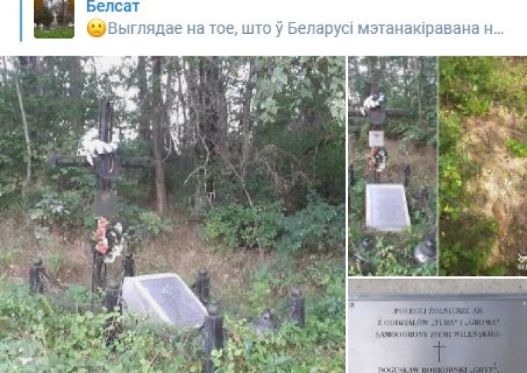  [FOTO] Białoruś: Zniszczono kolejny grób polskich żołnierzy z Armii Krajowej