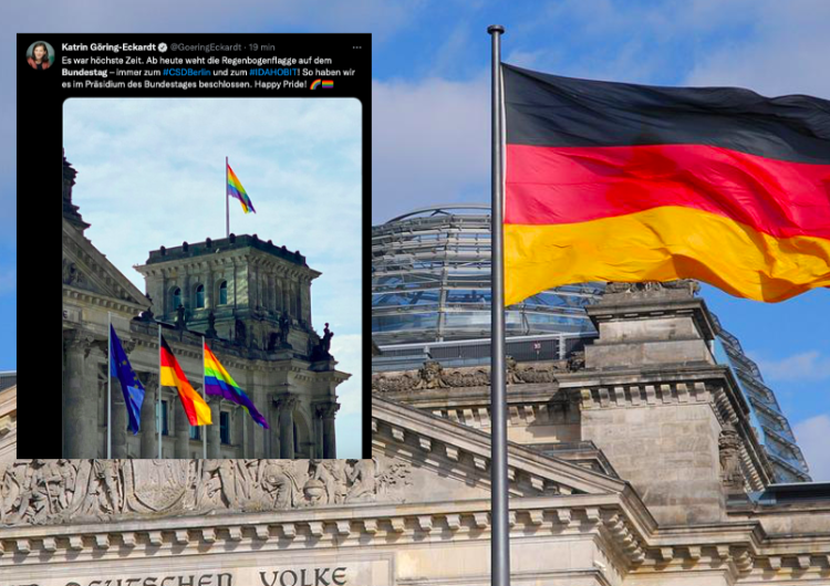 Flaga LGBT zawisła nad siedzibą Bundestagu 