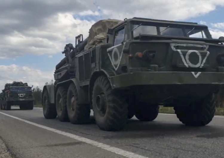 Rosyjski transport wojskowy na północy Ukrainy Rosjanie uciekają, Moskwa świętuje, były szef prorosyjskich bojówek w Doniecku wściekły