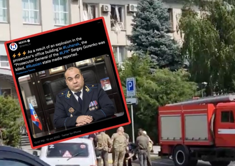 Eksplozja w Ługańsku. Nie żyje prokurator generalny separatystów