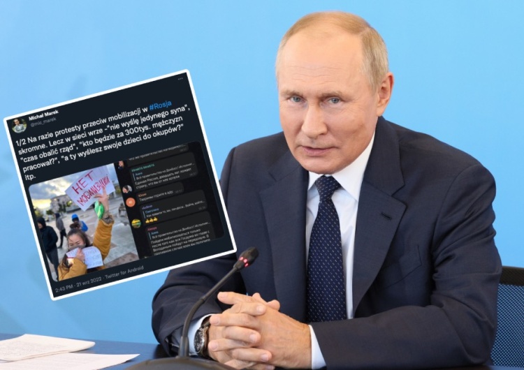 Władimir Putin / Twitter „Nie wyślę mojego syna”. Poruszenie w rosyjskiej sieci po ogłoszeniu mobilizacji