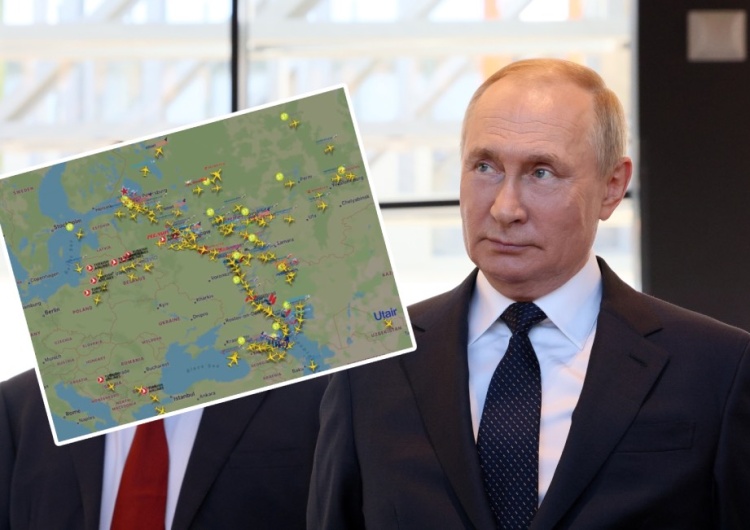  Po decyzji Putina o mobilizacji. Wymowna animacja pokazująca samoloty wylatujące z Rosji [WIDEO]