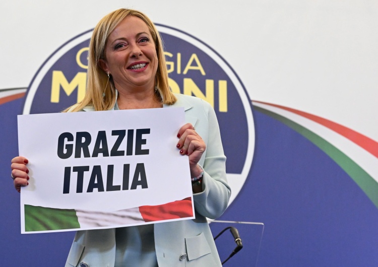 Giorgia Meloni w siedzibie Braci Włoch w Rzymie, Włochy, 25 września 2022 r Włochy: Podano cząstkowe wyniki wyborów z większości komisji